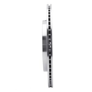 Ford Police Interceptor Sedan Brake Rotor (1) - Rear Right - R1 Concepts - Drilled & Slotted - Silver - `13-`19